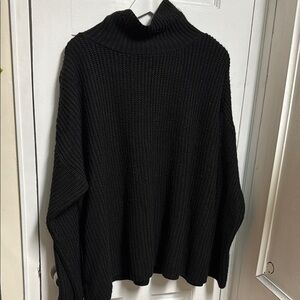 Cozy Black Turtleneck Sweater asos chunky knit